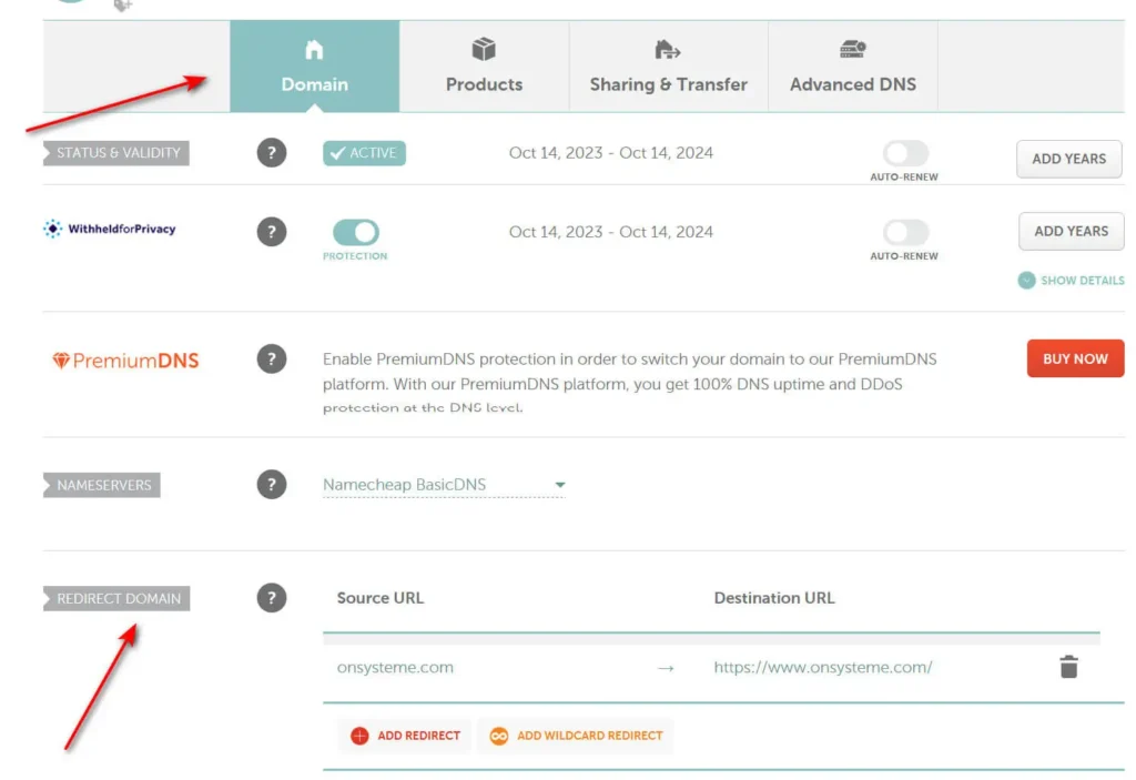 Guide to setting up a redirect for a custom domain